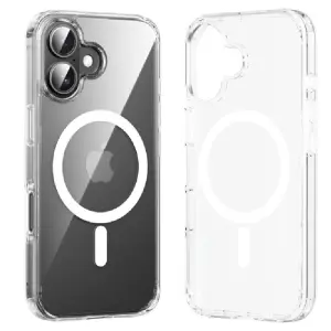 Vention Funda Rígida para iPhone 16 Plus con Anillo Magnético MagSafe, Transparente