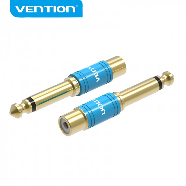 Vention Adaptador Rca Hembra A Jack 6.5 Macho - Color Azul