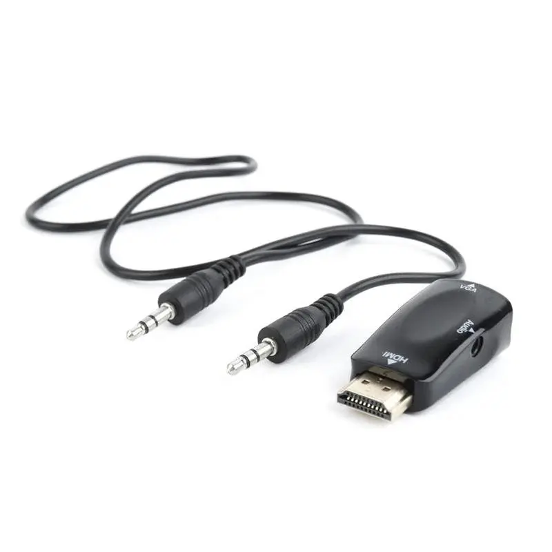 Gembird A-HDMI-VGA-02 Adaptador de Género VGA (D-Sub) a HDMI Negro