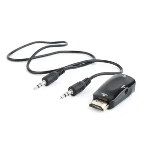Gembird A-HDMI-VGA-02 Adaptador de Género VGA (D-Sub) a HDMI Negro