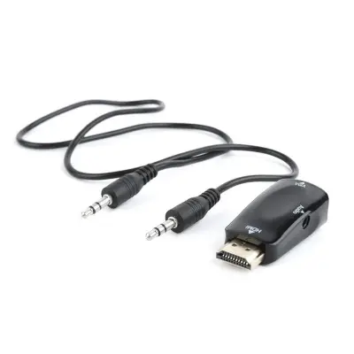 Gembird A-HDMI-VGA-02 Adaptador de Género VGA (D-Sub) a HDMI Negro