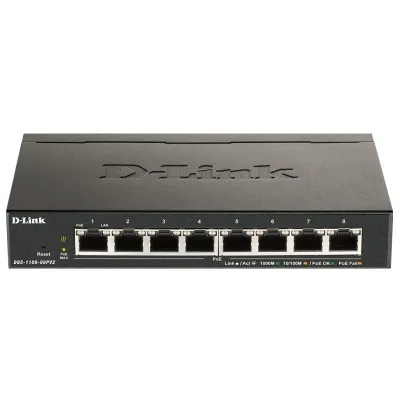 D-Link Dgs-1100-08Pv2/E 8Xgb Poe Switch (64W)