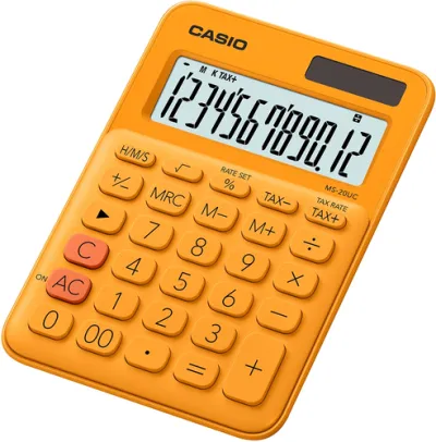 Casio Calculadora de Oficina Sobremesa Naranja 12 Dígitos MS-20UC