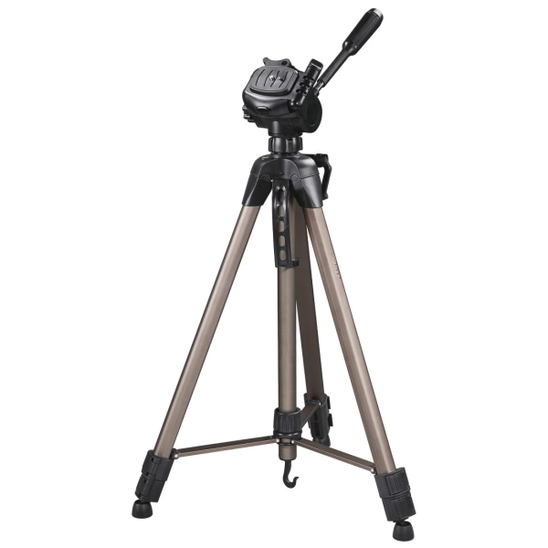 Hama Star 63 Tripode Para Camara De Fotos - Peso Max 4Kg - Altura Ajustable Hasta 166Cm - Manivela En Columna Central - Aluminio - Soporte De Liberacion Rapida - Cabezal De 3 Vias - Color Beige