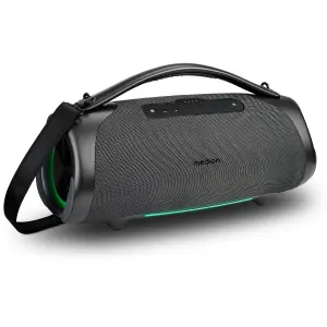 Medion Life P61768 XL Altavoz 50W + 50W RMS - Bluetooth 5.3 - Modo Broadcast - Resistente al Agua - Hasta 30 Horas de Autonomia - Iluminacion RGB - Color Antracita