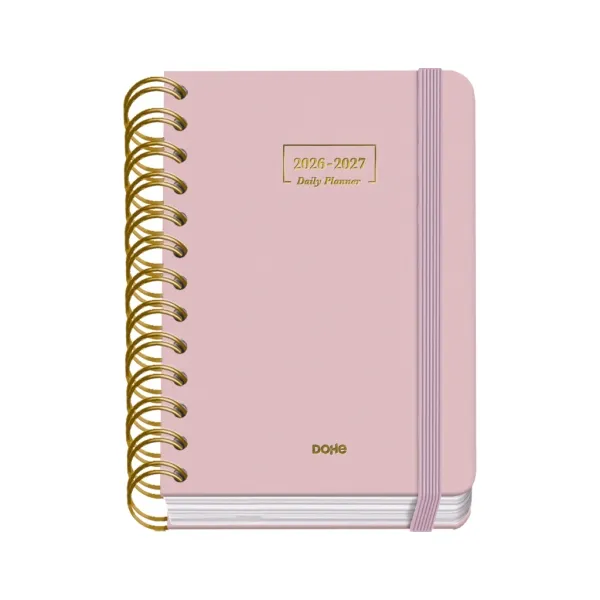 Dohe Agenda Escolar 26/27 A6 Día Página Papel Offset 80g Rosa Espiral Doble 12x17x3cm