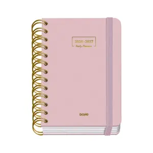 Dohe Agenda Escolar 26/27 A6 Día Página Papel Offset 80g Rosa Espiral Doble 12x17x3cm