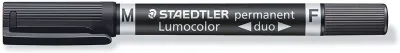 Staedtler Lumocolor 348 Rotulador Permanente Doble Punta M/F Secado Rápido Negro