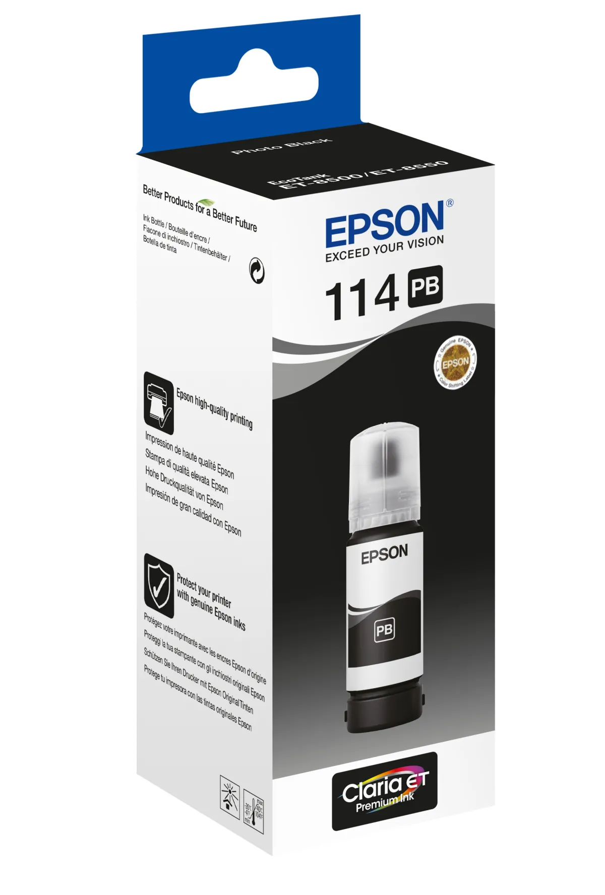 Epson 114 Botella de Tinta Pigmentada Negra Original