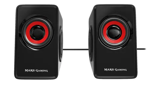 Altavoces 2.0 Mars Gaming Ms1 10W Rms Vibro-Subwoofer Color Negro Y Rojo