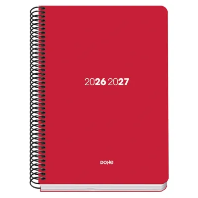 Dohe Agenda Escolar 26/27 A5 Día Página Papel Offset 70g Cubierta Cartón Rojo 15x21x4cm