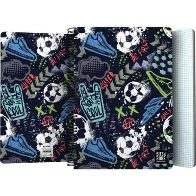 Grafoplás Cuaderno Espiral Folio 80H 4x4mm 90gr Tapa PP Bits&Bob Match