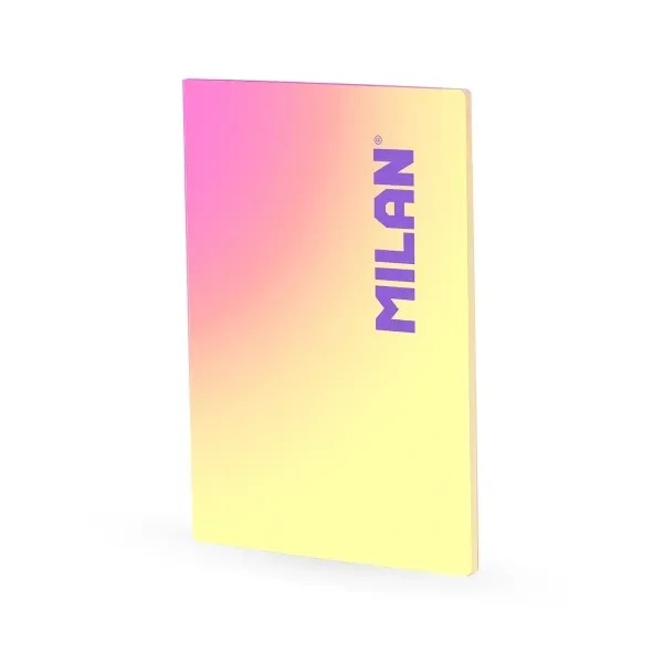 Milan Libreta Encolada A4 48H Papel 95gr Cuadrícula 5x5 Colección Sunset Amarillo