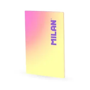 Milan Libreta Encolada A4 48H Papel 95gr Cuadrícula 5x5 Colección Sunset Amarillo