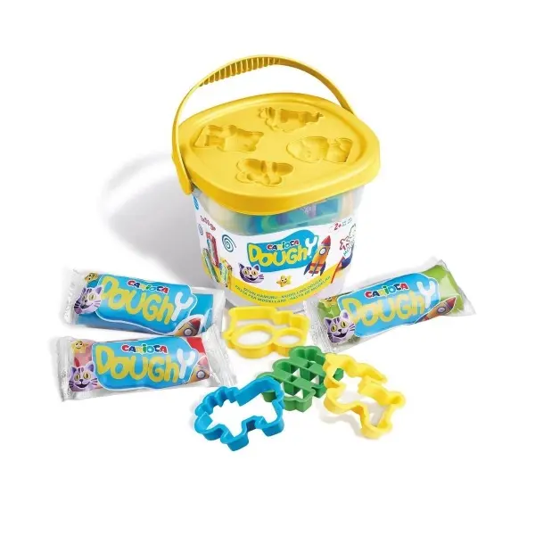 Carioca Cubo de Pasta de Modelar 50gr con 4 Moldes - Blanda y Flexible