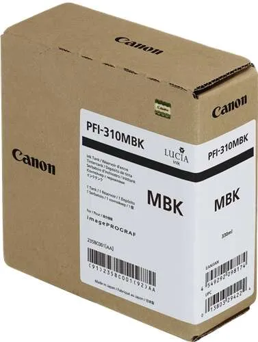 Canon PFI310 Cartucho de Tinta Original Negro Mate - 2358C001/PFI-310MBK