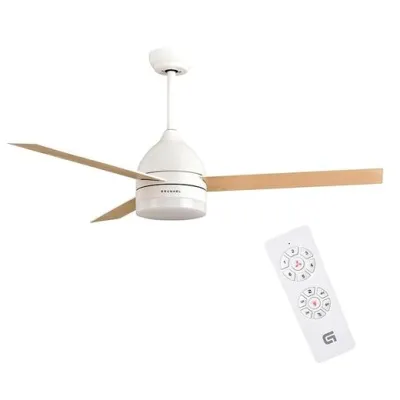 Grunkel Ventilador De Techo Con Luz 35W 6 Velocidades Y Temporizador Blanco