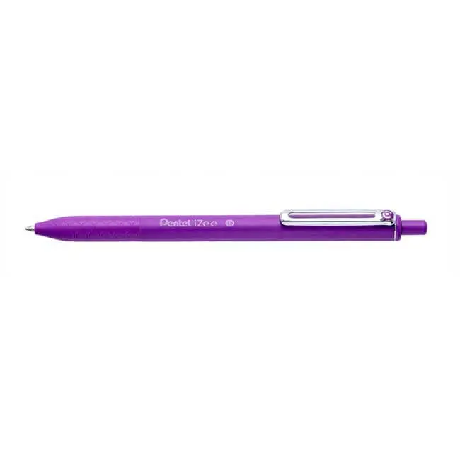 Pentel iZee Bolígrafo Retráctil Punta 0.7mm Trazo 0.35mm Clip Metal Violeta