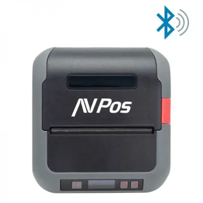 AVPos Impresora Térmica Portátil de Etiquetas 203 DPI 70 mm/s USB y BT Color Negro