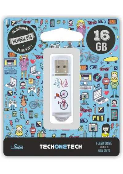 TechOneTech Be Bike Memoria USB 2.0 16GB Pendrive