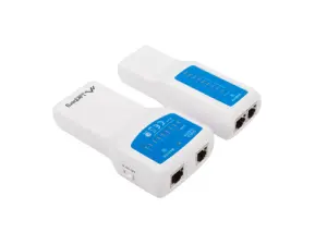 Lanberg NT-0402 Comprobador De Cables De Red Y Alimentación PoE Azul/Blanco