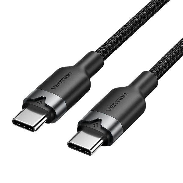 Vention Cable Usb-C A Usb-C 3A 60W - 1M - Trenzado - Color Negro