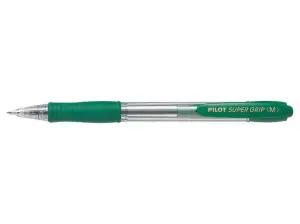 Pilot Bolígrafo Retráctil SuperGrip 1.0mm Punta Redonda Tinta de Aceite Color Verde