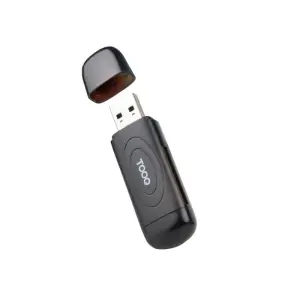 Tooq Lector de Tarjetas USB-A 3.0 Compatible con SD, Micro SD y TF - Negro