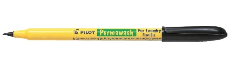Pilot Permawash Rotulador Permanente Para Textil - Punta De 2Mm - Color Negro