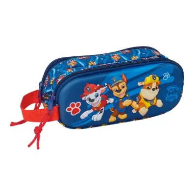 Safta Paw Patrol Portatodo 3D, 2 Compartimentos, Asa Lateral, 1L, 21x8x6cm, Azul Oscuro
