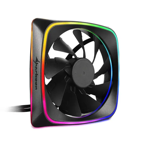 Sharkoon RGB SHARK Lights Ventilador 12 cm Negro para Carcasa de Ordenador