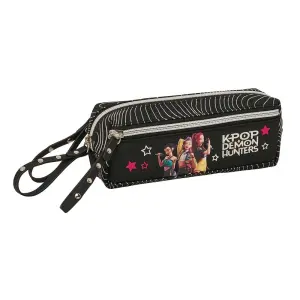 Safta Portatodo K-Pop Demon Hunters Compacto 3 Compartimentos 22x8.5x6cm Negro