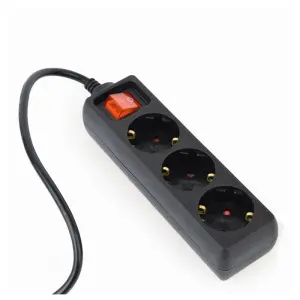 Gembird Base Múltiple 0,6 M con 3 Salidas AC Interior Negro