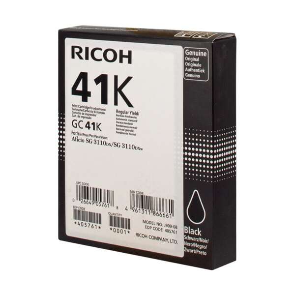 Ricoh Gc41 Negro Cartucho De Gel Original - 405761