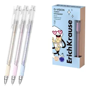 ErichKrause G-Vision Yummy Bolígrafo con Capuchón 0.4mm Tinta de Gel Azul