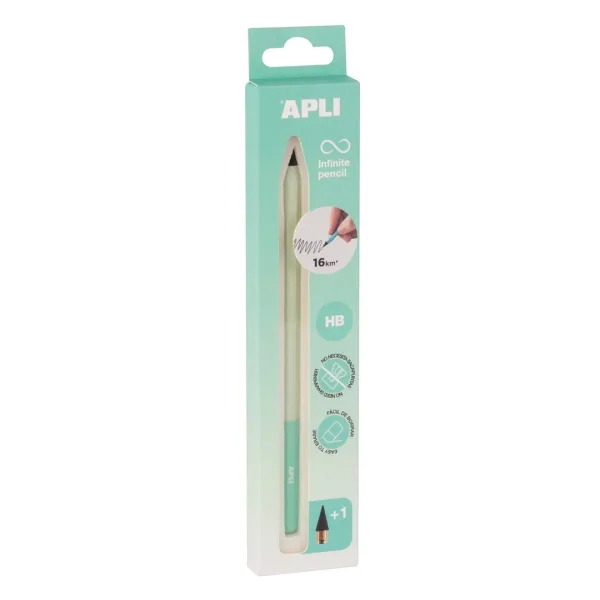 Apli Infinite Pencil Nordik HB Verde + Mina de Recambio + Tapon Protector