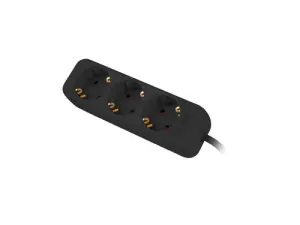 Lanberg Base Múltiple 1,5 M con 3 Salidas AC Interior Negro