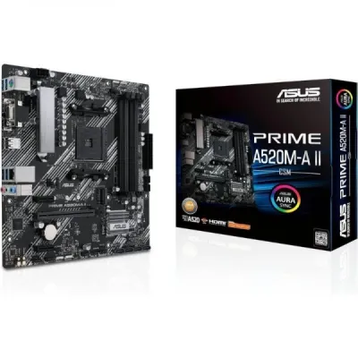 Asus Prime A520M-A II/CSM Placa Base AMD AM4 MicroATX 4x DDR4 HDMI M.2 PCIe