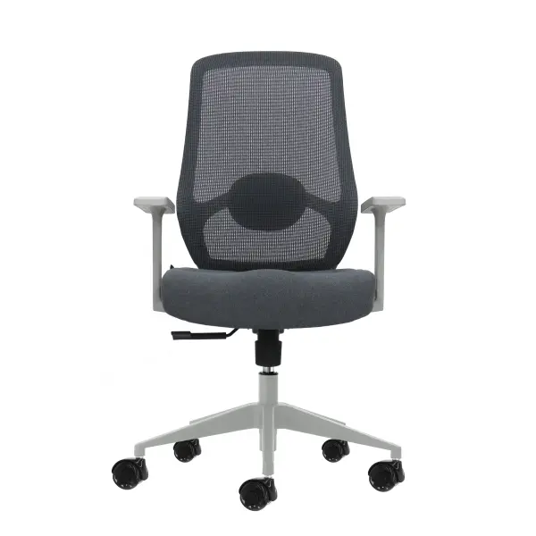 Oqonos Cherg 003 Silla de Oficina Ergonomica con Soporte Lumbar y Respaldo de Malla - Gris