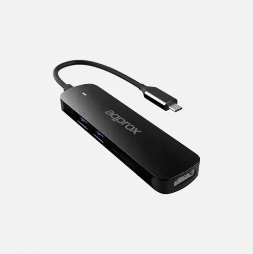 Docking Usb-C Approx Appc45 A 2Xusb 3.0 5Gbps 1Xhdmi 4K/30Hz Lector De Tarjetas Sd/Micro Sd