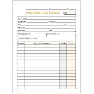 LOAN Talonario de Pedidos Cuarto Natural Sin Copia - Papelería Eficiente