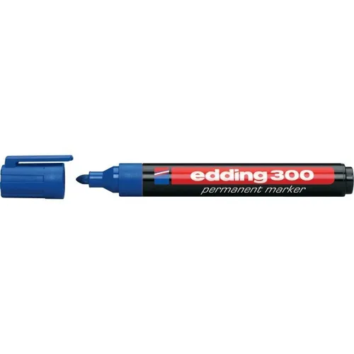 Edding Marcador Permanente 300 Azul - Papelería Profesional
