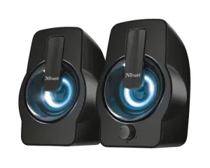 Trust Altavoces 2.0 Gemi RGB 12W RMS con Iluminación LED USB Negro