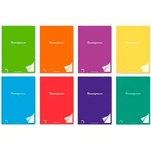 Pacsa Libreta Noventagramos 48 Hojas  Rayada Horizontal Tapas Cartulina Plastificada A5+ 90Gr 8 C/Surtidos -6U-