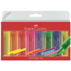 Faber-Castell Textliner 46 Pack de 8 Marcadores Fluorescentes Punta Biselada 1-5mm