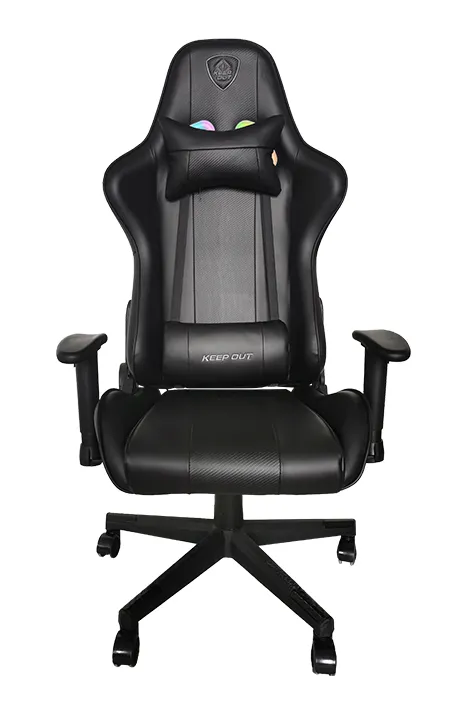 SILLA GAMER PRO KEEP OUT XSRGB-RACING BLACK ILUMINACIÓN RGB CON MANDO A DISTANCIA REPOSABRAZOS 2D COJIN LUMBAR Y CERVICAL OFERTA_MOVING