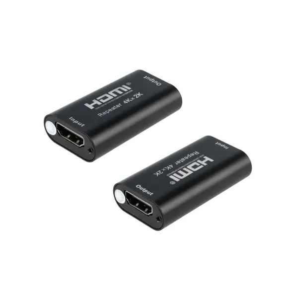 Nanocable Repetidor HDMI 4K 24Hz Hembra a Hembra Amplificación 40m Color Negro