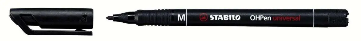 Stabilo Ohpen Rotulador Permanente - Punta Media - Trazo De 1Mm - Agarre Antideslizante - Tapon Ventilado - Color Negro