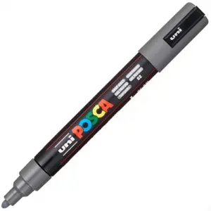 Posca Marcador PC-5M Punta Forma De Bala 1,8 - 2,5 Mm Gris Profundo
