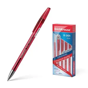 ErichKrause R-301 Bolígrafo de Tinta de Gel 0.5mm Rojo Cuerpo Translucido